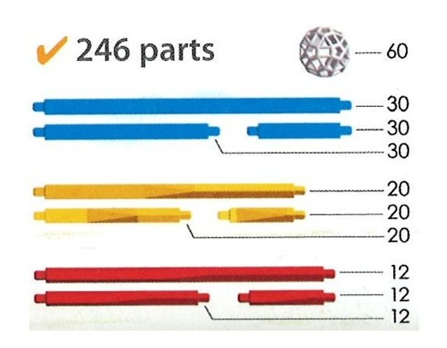 Zometool Creator 1 Parts Chart