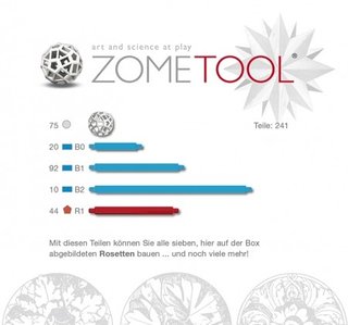 241 Teile im Zometool-Bausatz „Schönheit der Rosetten“