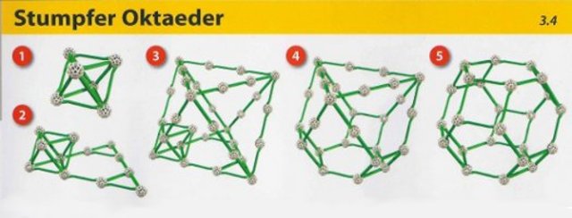 Zometool Anleitung archimedischer Körper: abgestumpfter Oktaeder