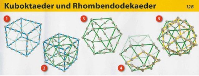 Zometool Anleitung archimedischer Körper: Kuboktaeder