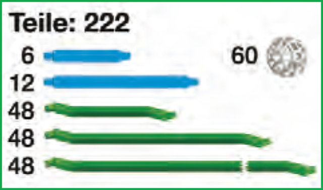 Teile von Zometool Green Lines